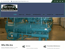 Tablet Screenshot of mechanicrefrigeration.com